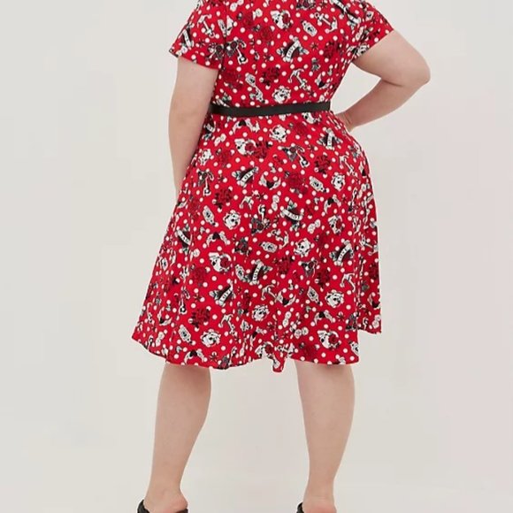 MIDI POPLIN COLLARED SWING DRESS - Picture 3 of 6